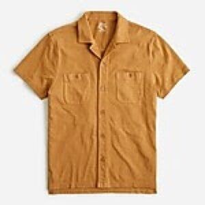 J Crew SHORT-SLEEVE CAMP-COLLAR GARMENT-DYED Shirt Large NWT